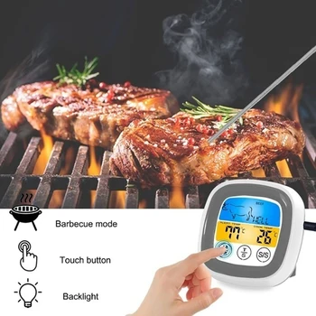 

Food Cooking Wireless BBQ Thermometer with Probes and Timer for Oven Meat Grill Free App Control