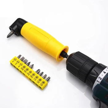 

Electric drill 90 degree right angle telescopic machine angle machine manual turning screwdriver and 10 screw heads