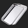 1 Pc Stainless Steel Storage Trays Steamed Sausage Dish Rectangle Fruit Bread Cookie Pans Multi-Function Kitchen Baking Plate 1