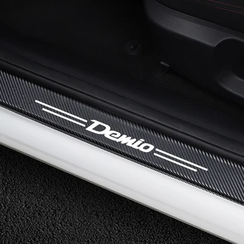 

4PCS Car Scuff Plate Door Sill Cover Panel Step Carbon Fiber Protector Stickers For Mazda Demio Auto Door Threshold Accessories