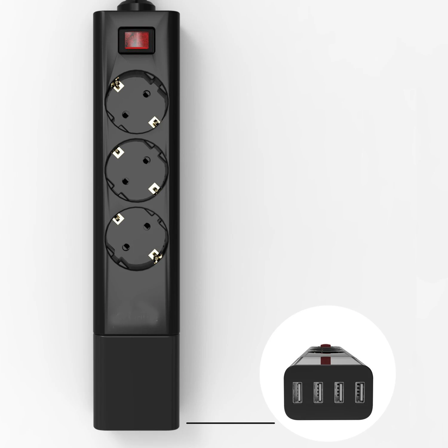 Мощность полосы несколько розетка с USB 3 ЕС розетки 4 Порты съемный Быстрый