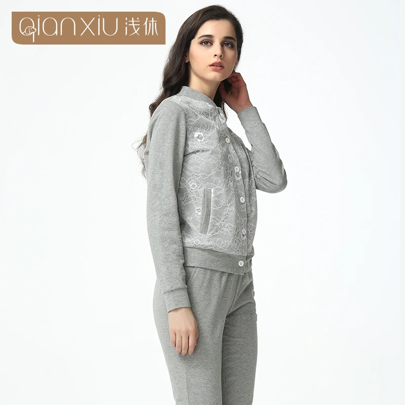 Qianxiu Pyjama роковой весна полная длина Onesie мода кардиган Combinaison Pyjama
