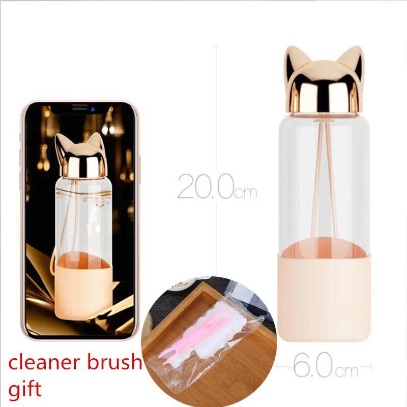 350 мл креативная флеш бутылка для воды с веревкой милый мультфильм портативный