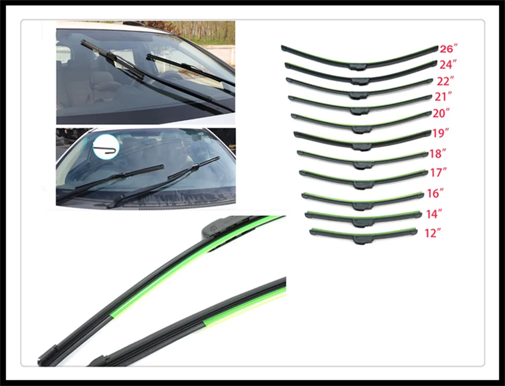 Universal U-shaped soft frameless bracketless car windshield wiper blade for Mercedes Benz A-Class X-Class S65 S63 S600 S560e