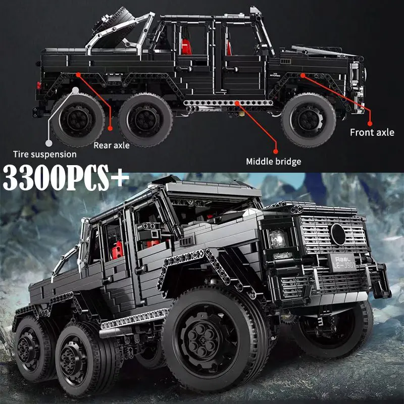 

2019 NEW MOC Technic Series G63 AMG 6x6 Off Road Vehicle SUV Car Building Blocks Bricks Educational Toys Boy Gifts Kid
