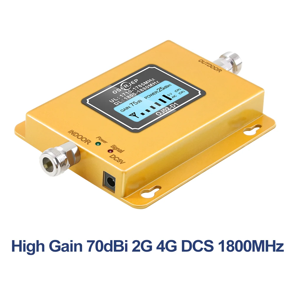 GSM LTE 1800 lcd 70dB усиление 2g 4g повторитель сигнала для сотового телефона DCS 1800MHz мобильный усилитель GSM усилитель сигнала с антенной