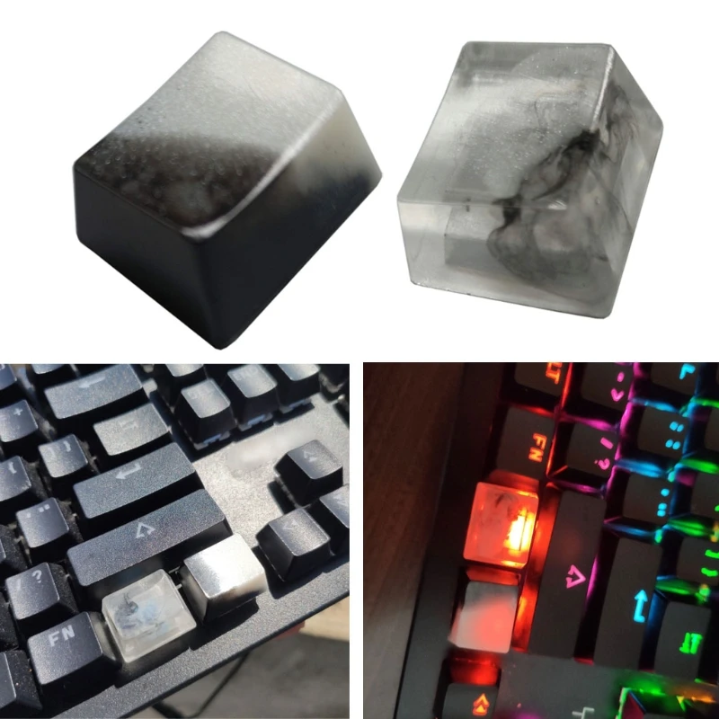 

1.25U Handmade Customized OEM Resin Keycap for Cherry MX Switches Mechanical Keyboard RGB Translucent Resin Keycap 1.25x