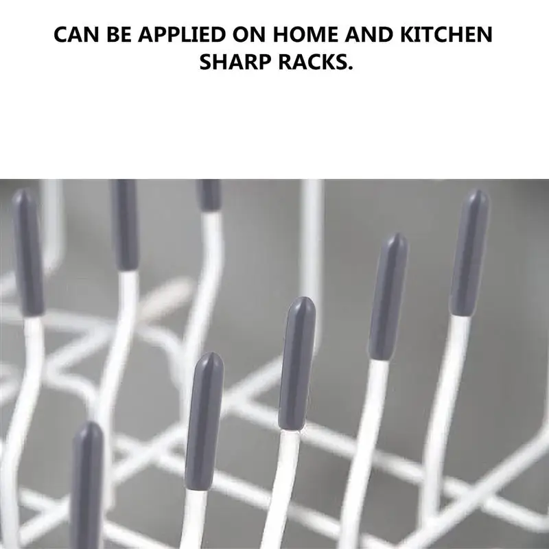 200PCS Dishwasher Rack Caps Tip Tine Cover Cap Flexible Round End Caps Dishwasher Tip Protective