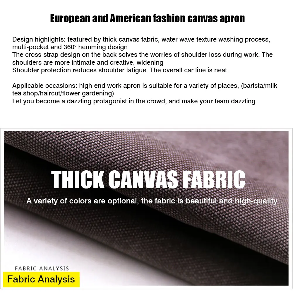 Adjustable Tool Apron Men Women Canvas Apron Heavy Duty Utility Apron with Pockets for Woodwork Room Craft Workshop #W0