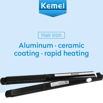 

Kemei Hair Straightener Corrugated Hair Curling Iron Hair Crimper Ceramic Adjustment Electric Small Waves Hair Curlers Styler