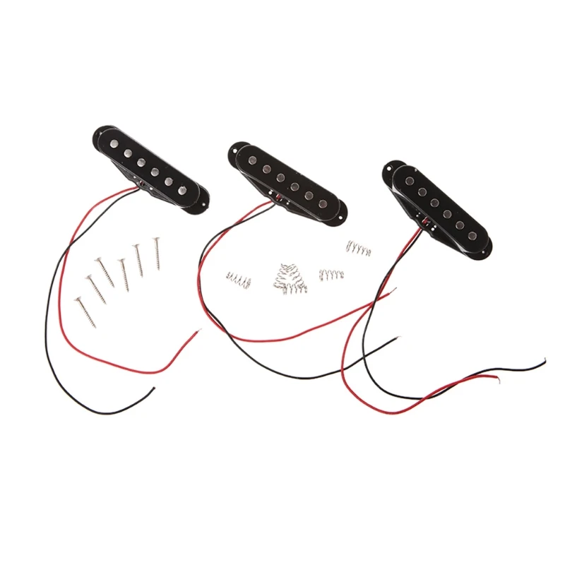 1 комплект звукоснимателя гитары SSS Single Coil для ST Black 6 String | Спорт и развлечения