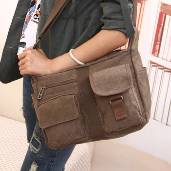 

Tidog Washing Canvas Shoulder Messenger Vintage Shoulder Bag