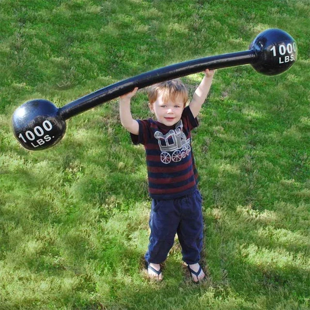 Parent-Child Interactive Sports Toy Kid Inflatable Barbell Fitness Dumbbell Toys Barbell Baby Kids Fitness Cosplay 5
