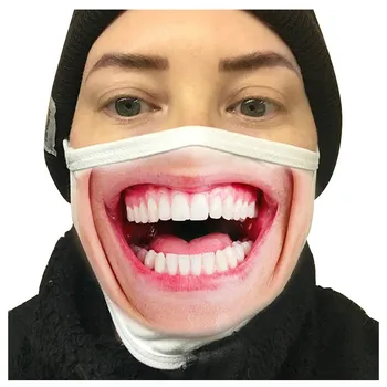 

Mascarilla Unisex 3D Creative Funny Printing Outdoor Mask Cotton Washable Reusable Face Mask Adjustable Earloops Maske Masque