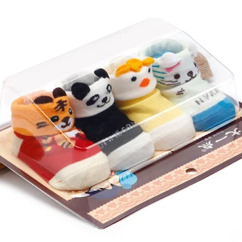 

2019 New Spring Autumn Fashion 4Pair/Set Cute Animal Girls Boys Sock Keep Warm Infant Floor Sock Set Pink Girls Sock