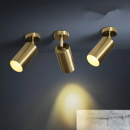 

Modern Led Smallpox Guide Rail Track Pendant Light Clothing Store Background Golden Lamp Type hanglamp