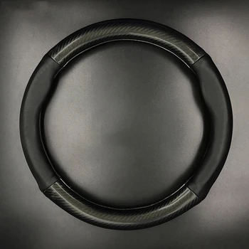 

carbon fiber Genuine Leather Car Steering Wheel Cover for Mazda 2 3 6 CX-3 CX-5 CX4 CX6 CX7 CX9 Attz Steering Wheel Cover