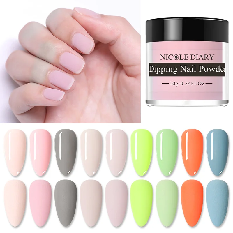 Nail Powder Nail Glitter Nail Pigment Nail Decoration Nail Decorations Nail Powder Set NICOLE DIARY Color Dipping Nail Powder