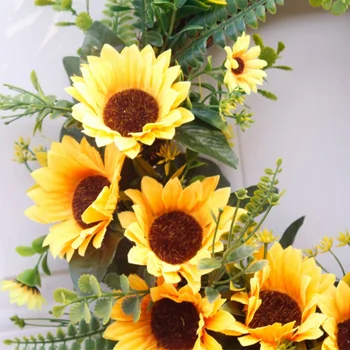 

Practical Beautiful Wedding Party Home Decor Artificial Rose Flowers Wreath Round Shape Floral Loop Home Decoration Supplies