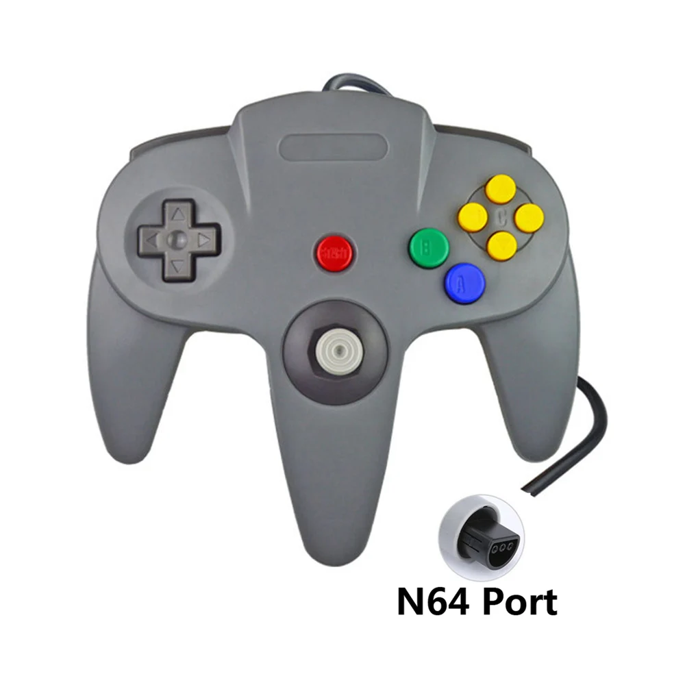 N64 Gray Джойстик, геймпад для пульта ДУ N64, контроллер для ПК, компьютера для Gamecube, игровые аксессуары, джойстик, проводной контроллер - Цвет: N64 Gray