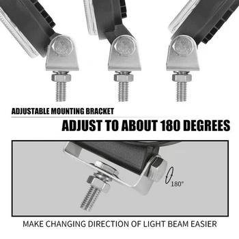 

2Pcs 4in Square Led Work Lights Bulbs 13600lm Combo Beam Driving Lamp 6000K Car Headlight Fog Lights Car Headlight Decoration