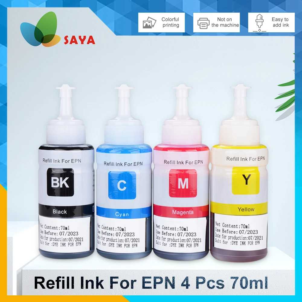 Kit de recarga de tinta para impresora Epson L100, L110, L120, L132, L210,  L222, L300, L312, L355, L350, L362, L366, L550, L555, L566, L375, 4  colores|ink kit|refill ink kitdye ink - AliExpress