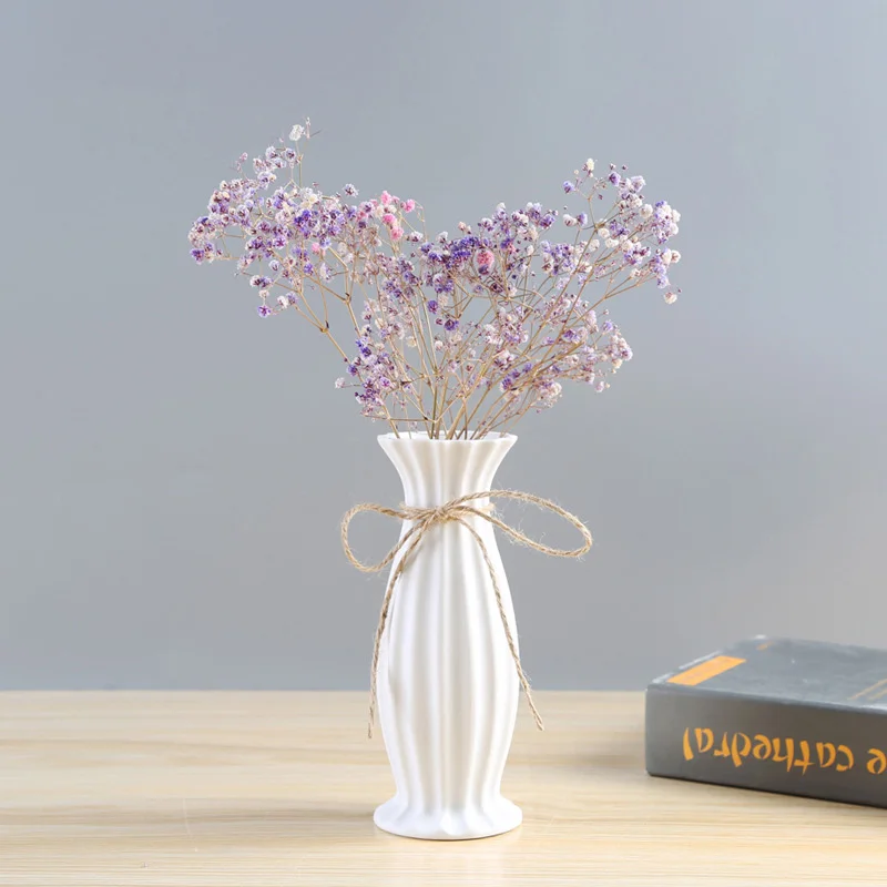 Европейская керамическая ваза цветок вазы для дома Скандинавское украшение дома керамические украшения простая белая ваза Прямая поставка HR