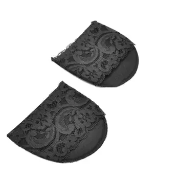 

1 Pair Ladies Forefoot Invisible High Heeled Shoes Slip Resistant Half Yard Cotton Pads Lace Insoles Black Skin Color Foot Patch