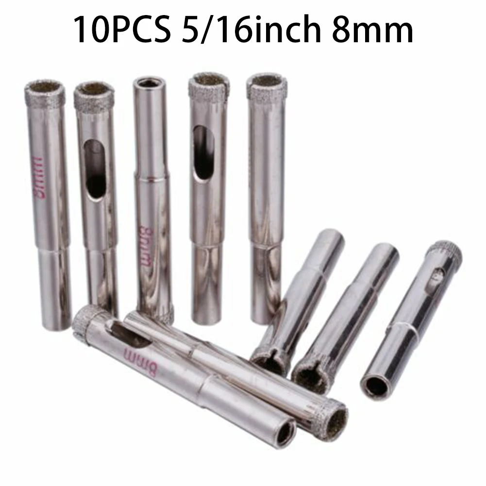 

10Pcs 5/16" 8mm New High Quality Diamond Tile Hole Saw Drill Bits Masonry Tools For Stone Glass