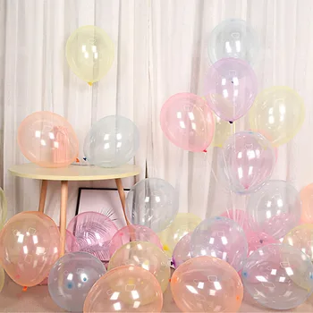 

10pcs 12inch Crystal Bubble Balloons Colorful Transparent Clear Latex Ballons Wedding Birthday Party Decoration Romantic Globos