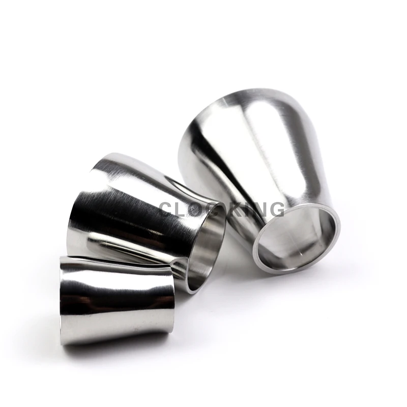 SS304 Stainless Steel Sanitary Concentric Reducer 19mm-102mm Outer Diameter Welded Sanitary Fittings Self-made Beer stainless steel tube