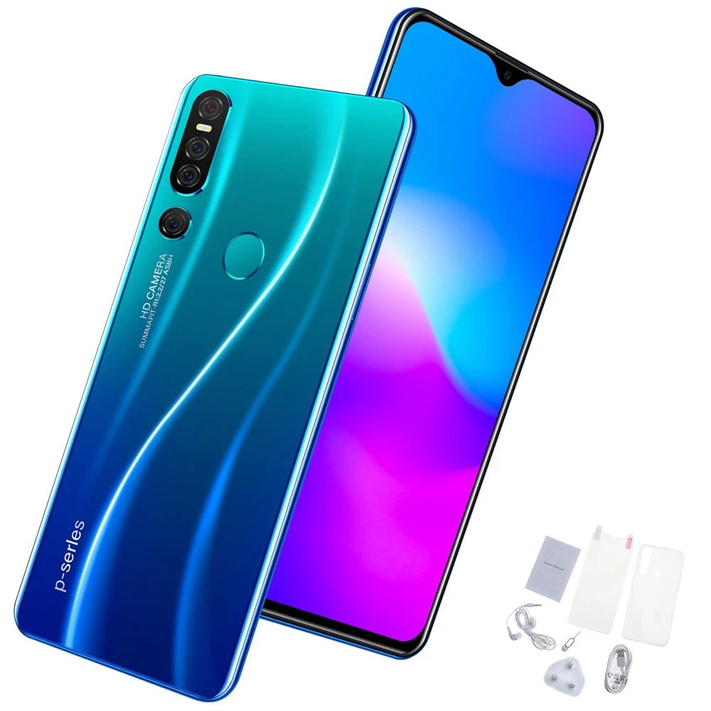 4G мобильный телефон 3 ГБ+ 32 Гб Смартфон Android OS 9,1 для унисекс 6,3 дюймовый экран двойная карта двойной режим ожидания - Цвет: Green UK