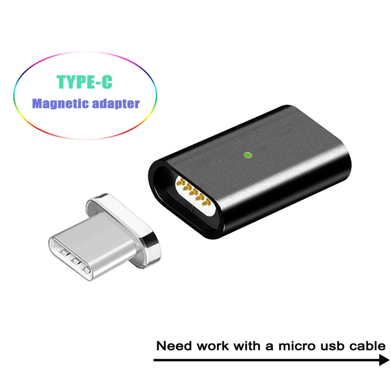 Кабель с разъемом USB типа C магнитным адаптером для Samsung S20 S10 S9 S8 плюс Note8 C9pro C7pro C5pro