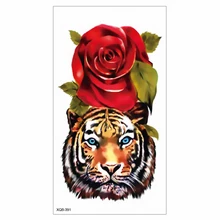  Waterproof Temporary Tattoo Sticker Big Tiger Lion Wolf Rose Arm Tattoo Hipster Tattoo Man Woman Tattoo Body Tattoo Art Tatuajes 