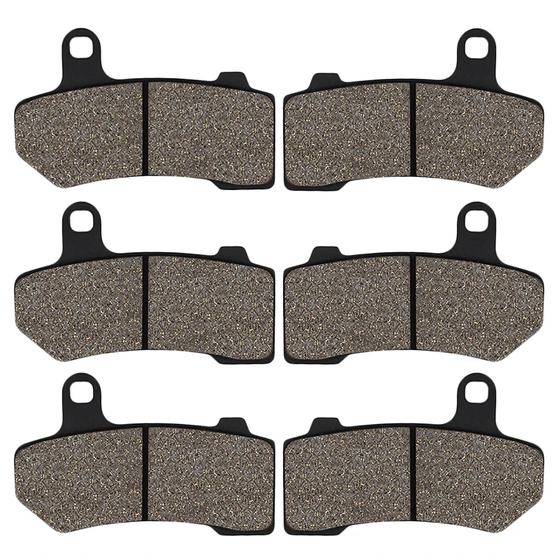 Cyleto Front and Rear Brake Pads for HARLEY DAVIDSON FLHX Street Glide 2008-2017 FLTRU Road Glide Ultra 2011-2012 FLHTC Electra Glide Classic 2008-2011