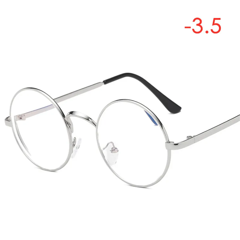 ZN5 silver frame-3.5 ZXTREE круглые металлические очки для близорукости для женщин и мужчин ясное зрелище близорукое с диоптрией-1.0to-4,0 ZN5 - Цвет оправы: ZN5 silver frame-3.5