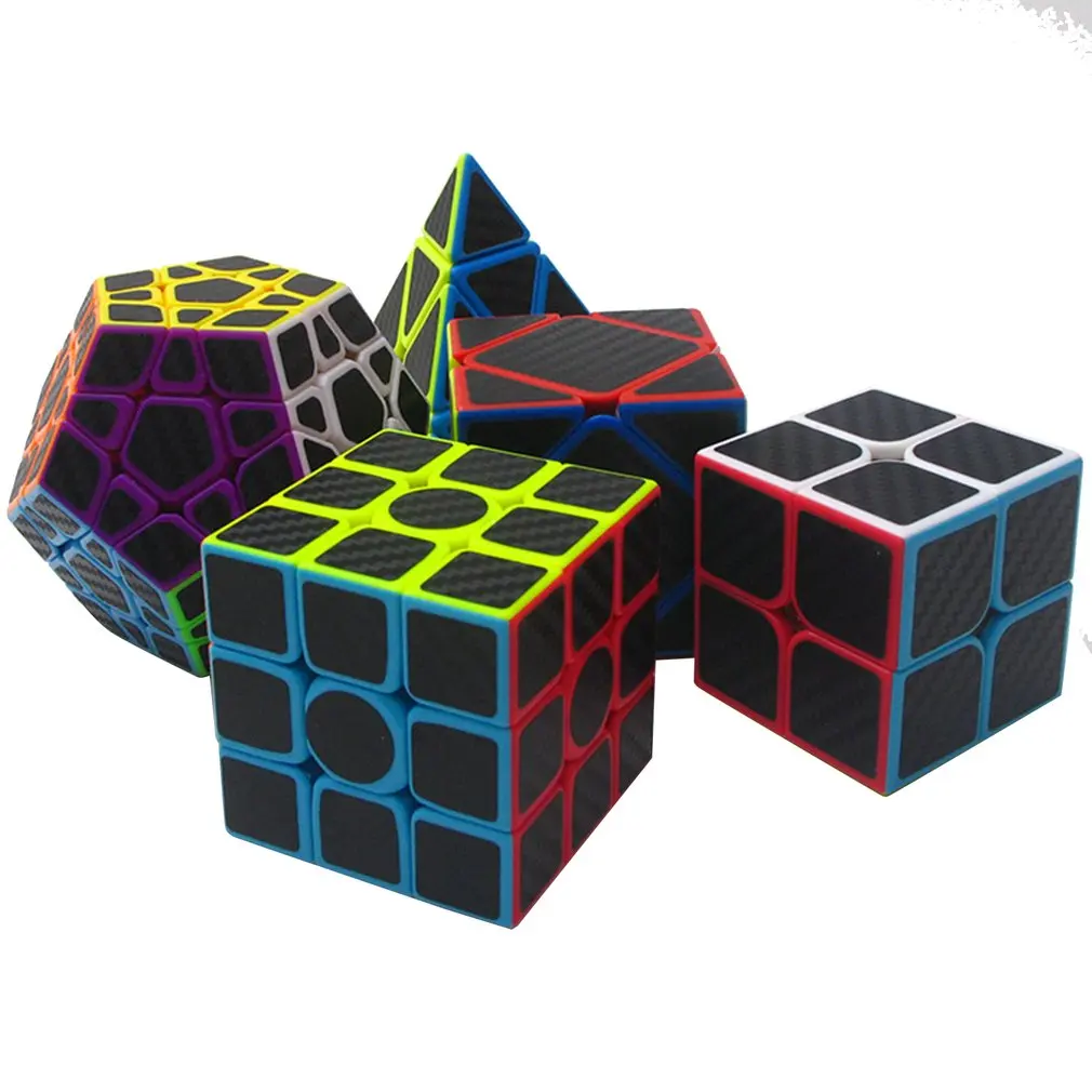 

Black Carbon Fiber Series Magic Cube 2Nd Order 3Rd Order Pyramid Magic Cube Combination Children'S Educational Toys
