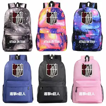 

Fashion Anime Attack on Titan Boy Girl School bag Women Bagpack Teenagers Schoolbags Men Children Student Backpacks