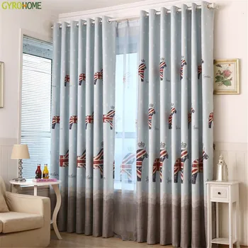 

Modern Garden Children Boys and Girls Korean Pony Curtains Blackout Cloth Living Room Bedroom Sheer Tulle Can Be Customized