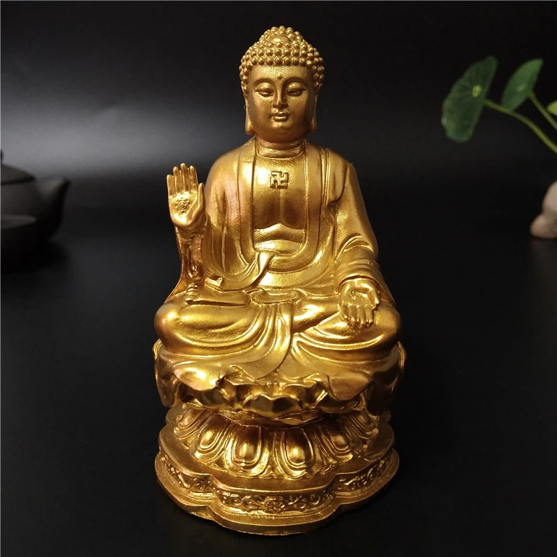 Chinese Feng Shui Boeddha Standbeeld Handgemaakte Hars Ambachten Meditatie Boeddha Sculptuur Beeldjes Woondecoratie Standbeelden|Beelden Sculpturen| - AliExpress