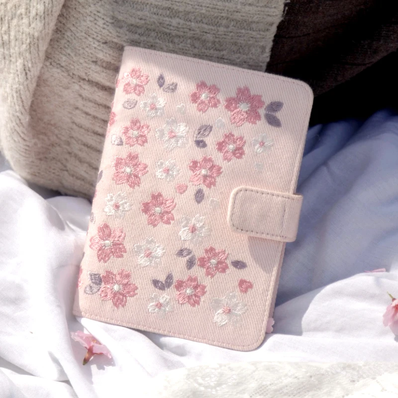 Kinbor Cherry Blossoms Embroidery Cloth Cover Monthly Planner Months Diary Notebook Personal Agenda Planner A6 Kinbor Cherry Blossoms Embroidery Cloth Cover Monthly Planner Months Diary Notebook Personal Agenda Planner A6