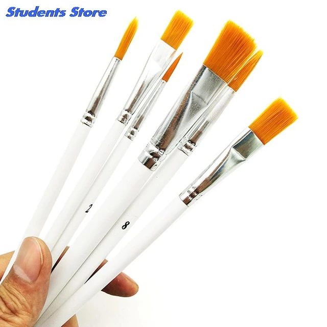 6pcs Painting Brushes Set Beginners Professionals Nylon Hair Canvases  Watercolor Brush For Water Oil Or Acrylic Painting - Paint Brushes -  AliExpress