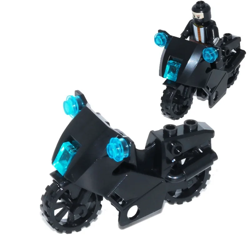 

City Building Blocks Assembled Mini Motorcycle Racing Toys Bulk Accessories Small Building Block Toys for Children