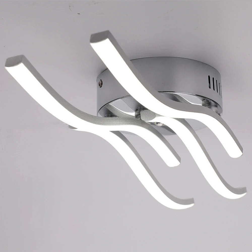 

LED Ceiling Lights 24W 18W 12W Modern Ceiling Lamp for Living roon Bedroom Decoration AC85-265V Curved Design Indoor Lighting