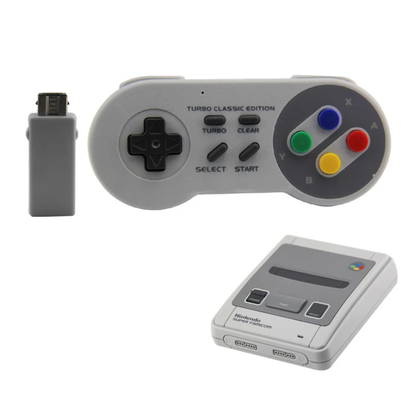 Мини-Игровой Контроллер MiniSNES 2,4G SNESClassic Super host 2,4G для NES/SNES/wii с Bluetooth адаптером джойстика