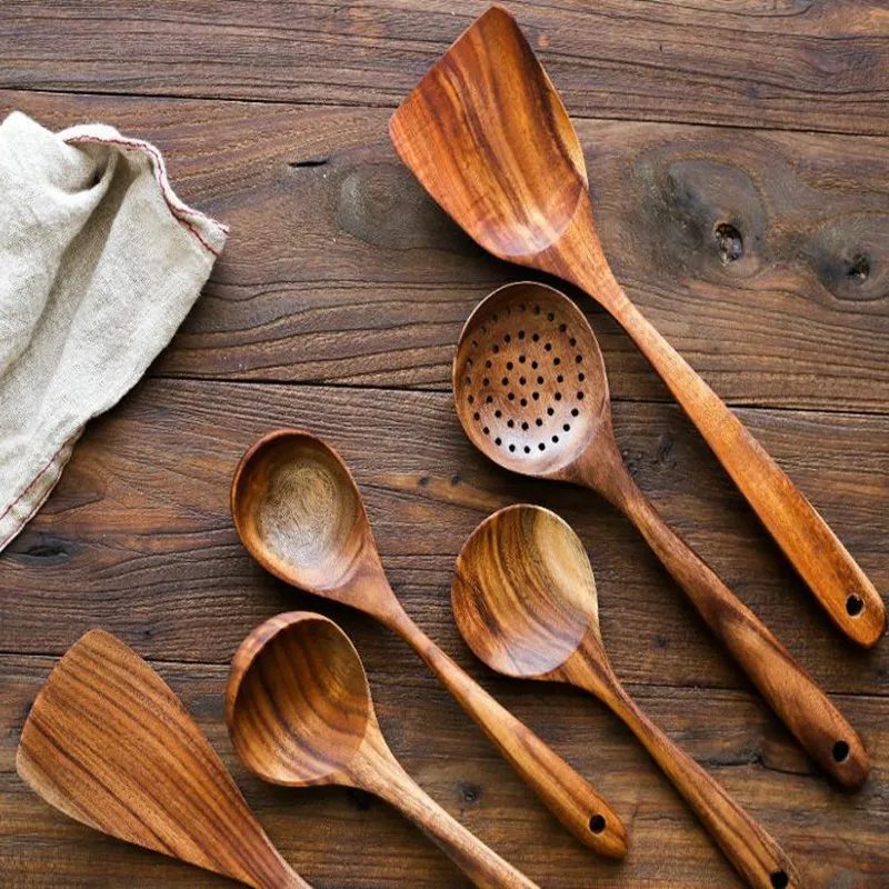 Деревянная посуда ложка ковш длинная рисовая бесшовка для супа ложки Совок