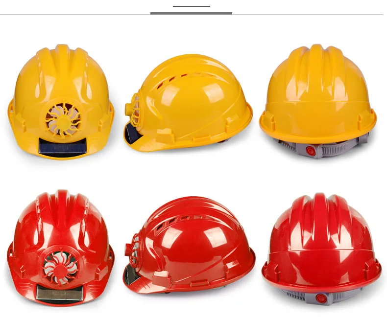 Solar Power Fan Helmet Outdoor Working Safety Hard Hat Construction Workplace ABS material Protective Cap Powered by Solar Panel (10)