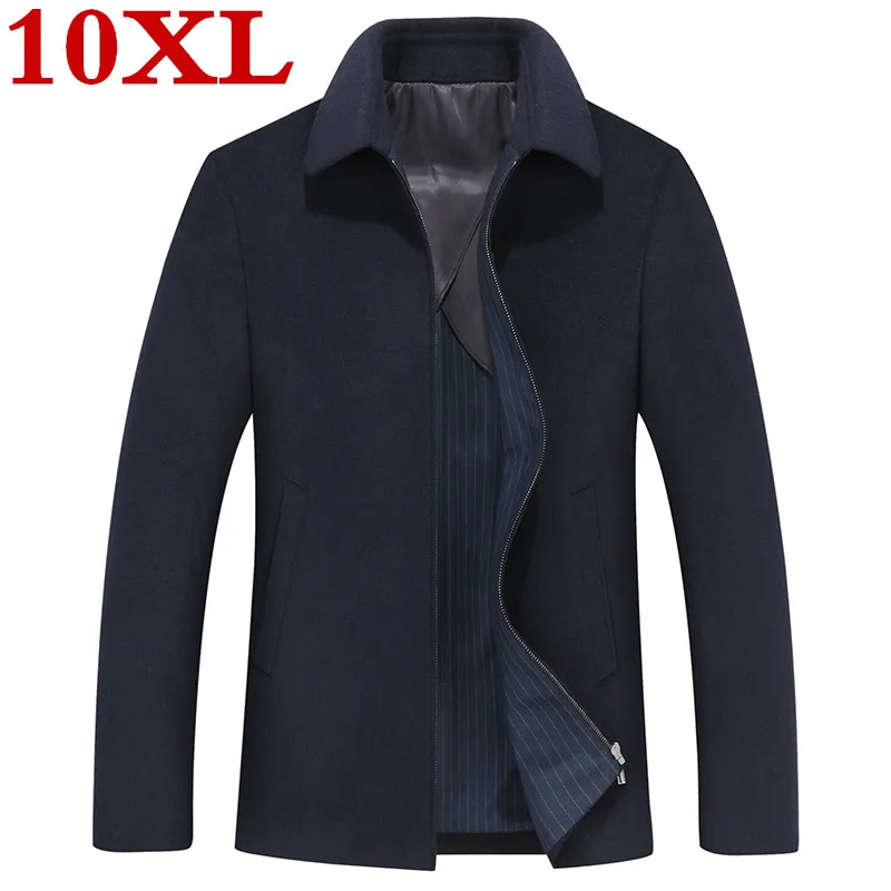 

new plus size 10XL 9XL 8XL Winter Jacket Men Thickening Wool Coat Fit Jackets Outerwear Warm Man Casual Jacket Overcoat Pea Coat