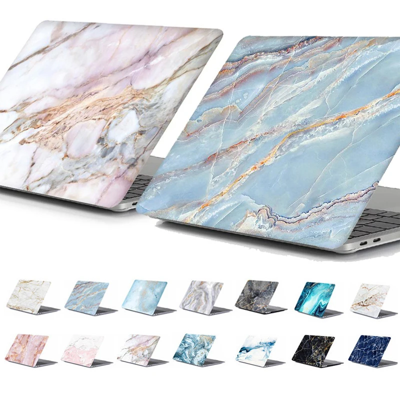 For Macbook Air 13 3 11.6 Pro 16 13.3 15 4 12 Retina 15.4 Inch 2020 Touch ID bar Laptop Case Marble Shell Cover Protection | Компьютеры и