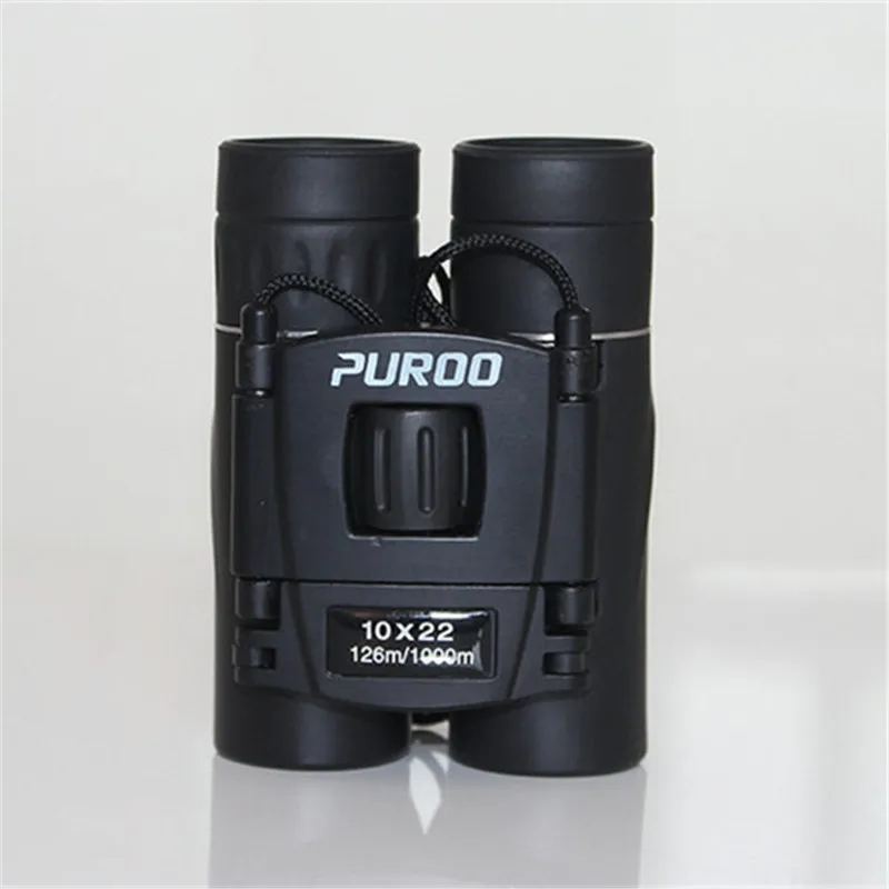 Бинокль Puroo DTS000113 10X22 черный складной карманный бинокль BAK4 с широкополосной синей